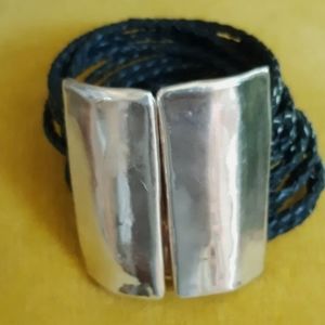 E&L Made in Israel Sterling Silver Wide Multi-Cord